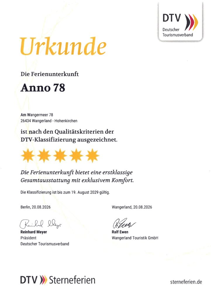 DTV Klassifizierung Anno 78 2026